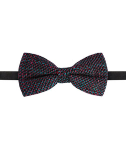 Black and Pink Woven Bow Tie