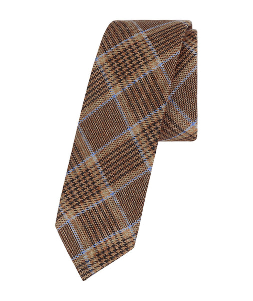 Brown Plaid Tie