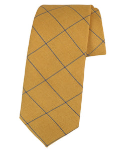 Classic Plaid Yellow Tie