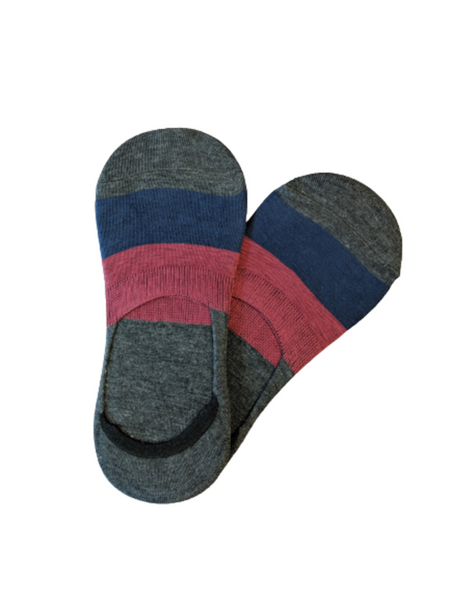 Colour Band Black Loafer Socks