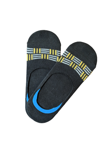 Linear Navy Blue Loafer Socks