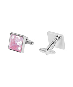 Pink Square Mother of Pearl Cufflink