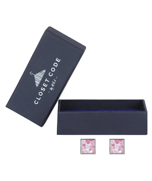 Pink Square Mother of Pearl Cufflink