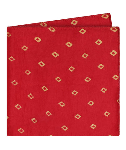 Red Bandhani Pocket Square