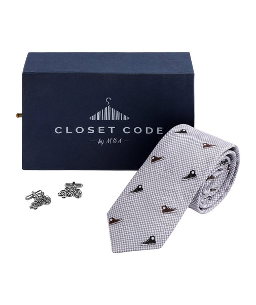 Sporty Tie and Cufflinks Gift Set