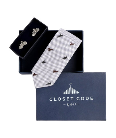 Sporty Tie and Cufflinks Gift Set
