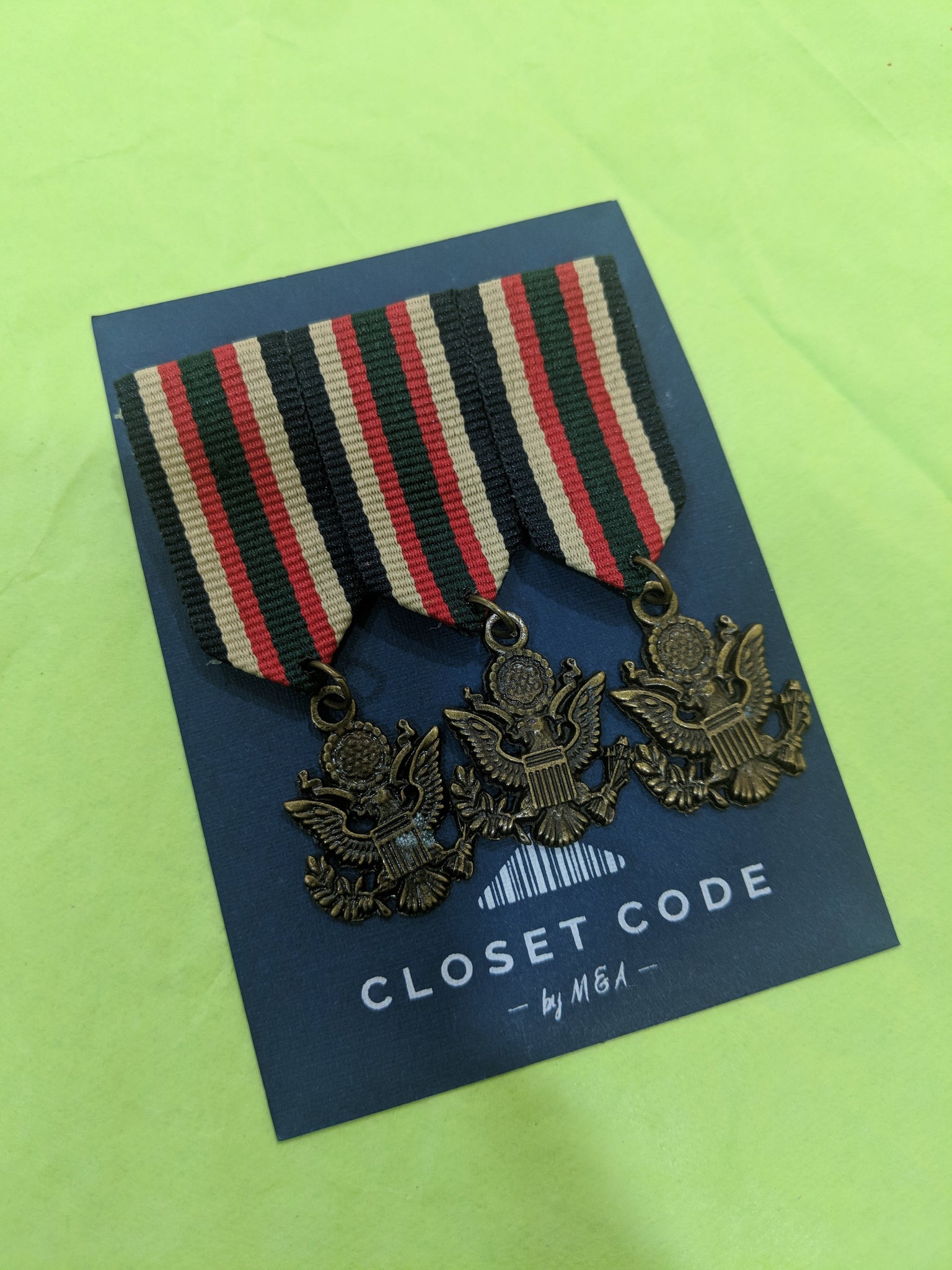Triple Medallion Coat pin