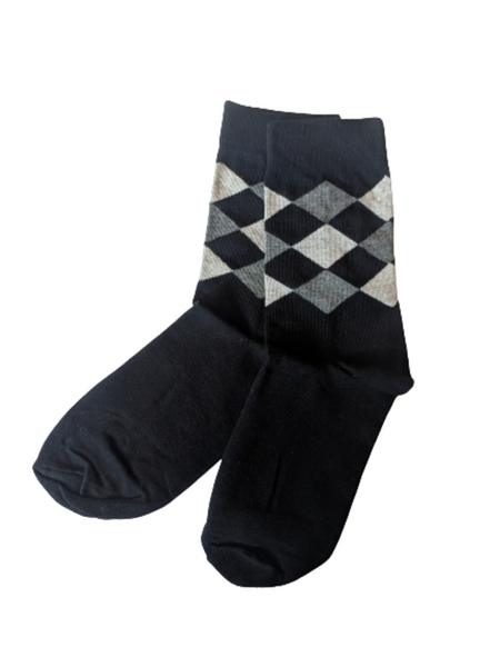 Geometric Formal Blue Socks